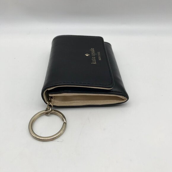 Kate Spade Black Leather Staci Business Card Holder Wallet - Picture 4 of 10
